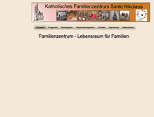 Tablet Screenshot of familienzentrum-sankt-nikolaus.de